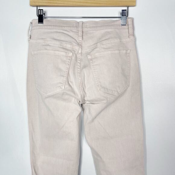 J Crew Womens 26 Light Pink Vintage Straight Jeans Garment Dyed Denim Pale Bloom - Picture 5 of 13